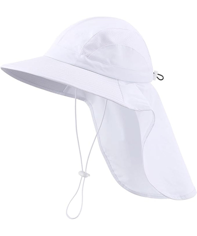Home Prefer UPF 50+ Sun Hats for Men Women Wide Brim Fishing Hat with Neck Flap UV Protection Sunblock Safari Bucket Hat