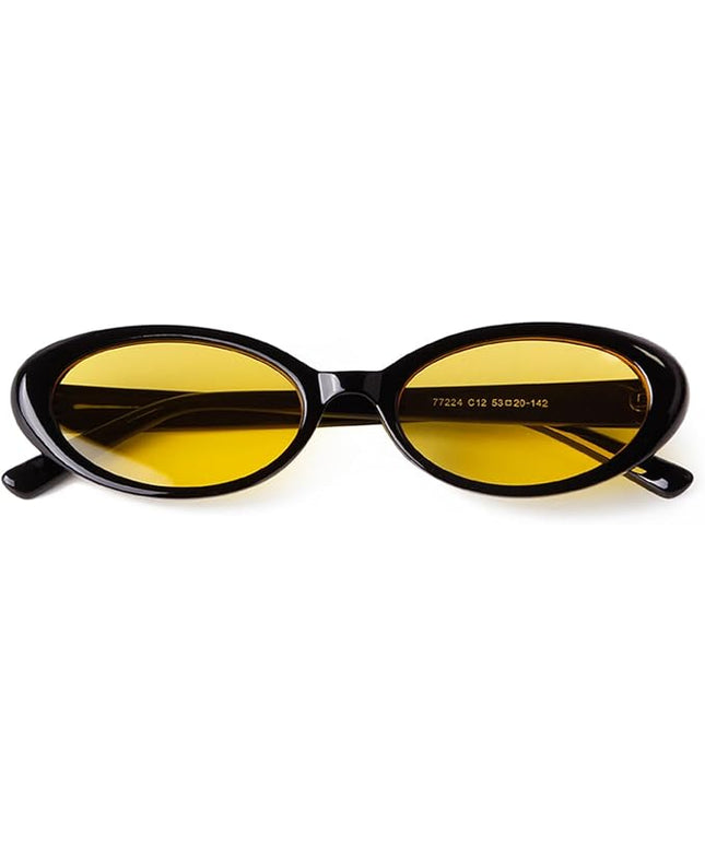 90s Sunglasses for Women Men Retro Small Oval Sunglasses
