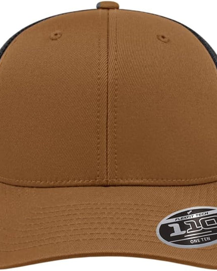 Cap America i8502 Flexfit 110 Premium Mid Profile 6-Panel Mesh Back Trucker Cap Hat w/UV Guard & Adjustable Snapback