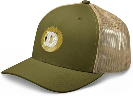 Dogecoin Crypto Embroidered Logo Trucker Cap