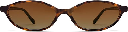 Retro Oval Cat Eye Sunglasses for Women Y2k Trendy Narrow Sunnies Designer Sun Glasses AR82253