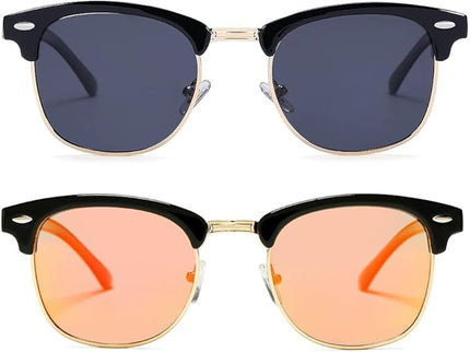 Pro Acme Semi-Rimless Polarized Sunglasses UV 400 Protection for Women Men