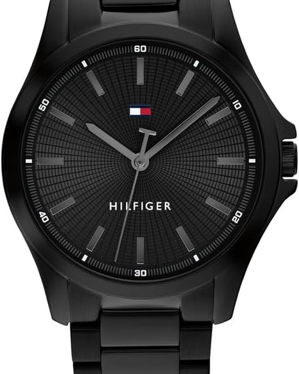 Tommy Hilfiger Men's 3H Quartz Watch, Stainless Steel Bracelet, Water Resistant 3 ATM, Modern and Stylish Timepiece, Gift for Him, 42mm