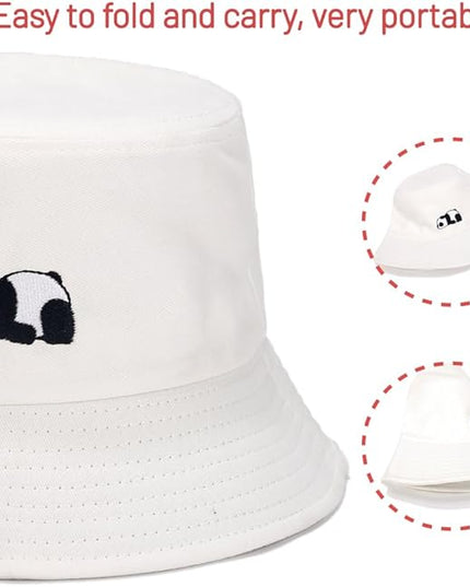 Cotton Bucket Hat for Women Men Summer Travel Sun Beach Bucket Cap, Unisex Outdoor Fisherman Hat