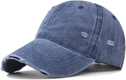 Classic Vintage Distressed Baseball Cap, Washed Cotton, Adjustable Fit