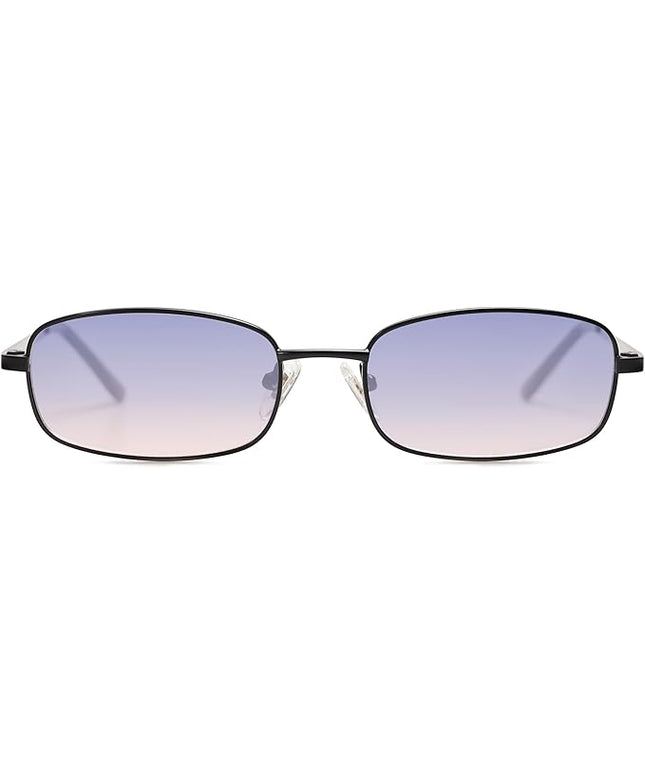 SOJOS Small Trendy Rectangle Sunglasses Womens Mens, Retro 80s 90s Y2k Chic Narrow Thin Skinny Sunnies SJ1187