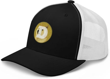 Dogecoin Crypto Embroidered Logo Trucker Cap