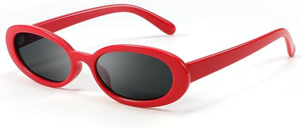 DANAMY Sunglasses Womens Retro Oval Sunglasses for Women Men Fashion Small Oval Sun Glasses 90s Vintage Driving Shades