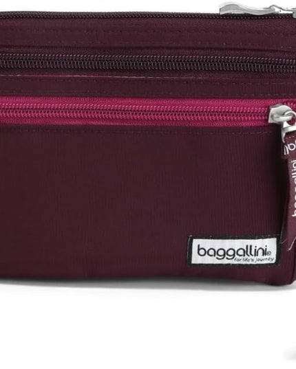 Baggallini Anti-theft RFID Currency Organizer 8"x4.25" Travel Accessory Passport Holder Money Belt Wallet w/Card Slots