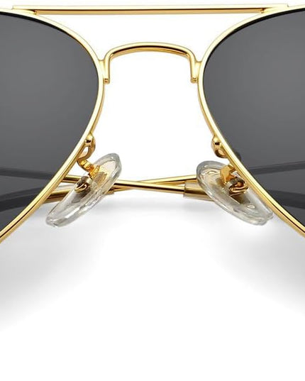 Pro Acme Classic Aviator Sunglasses for Women & Men Glass Lens Metal Frame UV400 Driver Sunglasses