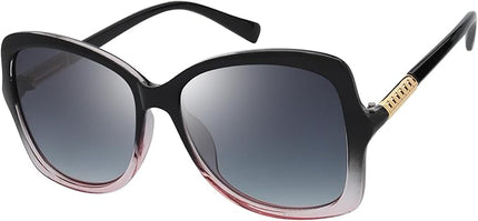 The Fresh Women's Oversized Square Jackie O Cat Eye Hybrid Butterfly Fashion Sunglasses - Exquisite Packaging