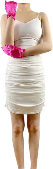 Satin Wedding Dress for Women Opera Party 1920s Gloves Wrist Length Gloves