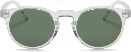 Gleyemor Vintage Polarized Sunglasses for Men Round Sunglasses UV400 Protection Retro Hand-crafted Acetate Frame