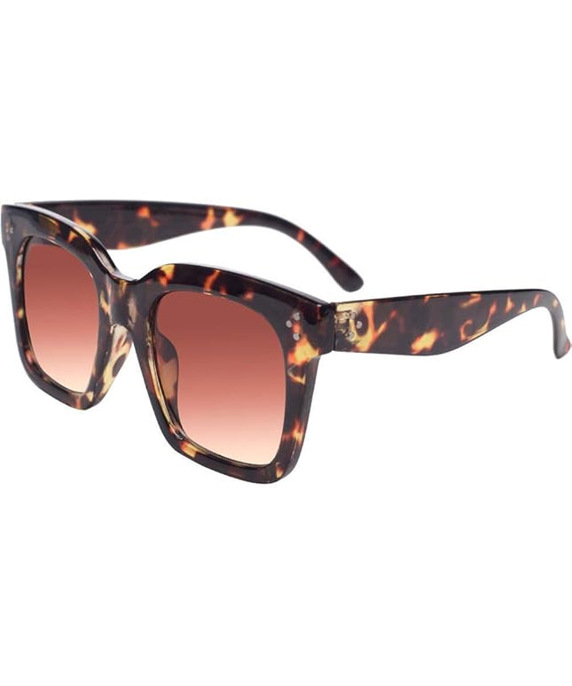 Vintage Women Oversized Sunglasses Designer Luxury Square Sun Glasses UV400 Protection Flat Lens