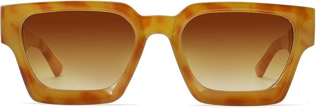 Trendy Square Sunglasses for Men Women Fashion Thick Rectangle Sun Glasses UV Protection Shades Designer Style