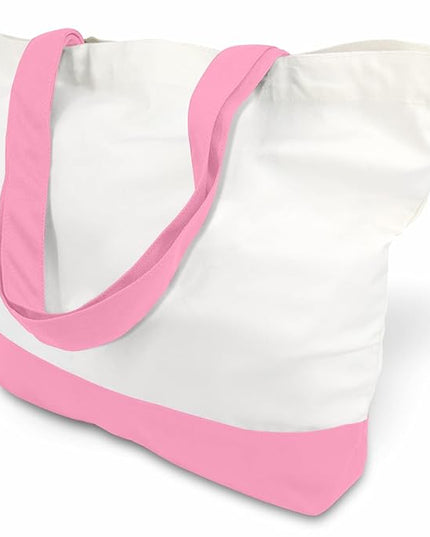 TOPDesign 3-Pack Super Strong Large 12oz Cotton Canvas Tote Bags, Reusable Grocery Shopping Cloth Bags, Fashionable Two-Tone Totes for Crafts, DIY Your Creative Designs