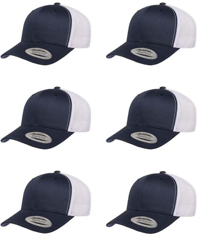Yupoong Classic Premium Mesh 6 Panel Retro Trucker Cap | Mid Profile Snapback | OSFA | Bulk Pack Available