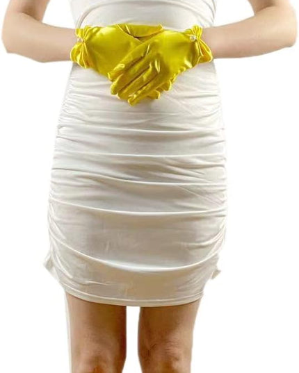 Satin Wedding Dress for Women Opera Party 1920s Gloves Wrist Length Gloves