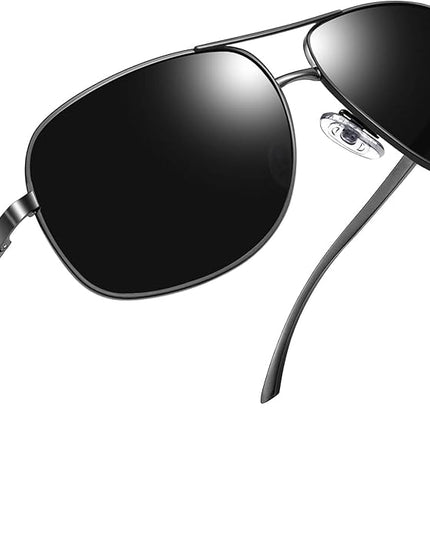 Joopin Polarized Metal Aviation Sunglasses Men, Classic Military Sun Glasses Women, Rectangle Shades UV400 Protection Costume
