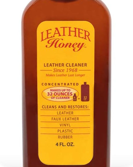 Leather Honey Leather Cleaner: Non-Toxic Leather Care Made in the USA Since 1968. Deep Cleans Leather, Faux & Vinyl - Couches, Car Seats, Purses, Tack, Shoes & Bags. Safe Any Colors & White Leather