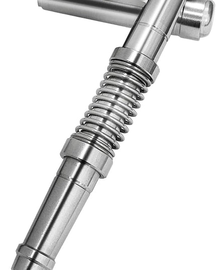 Heavy-Duty EDC Ballpoint Pen - Stainless Steel, Refillable, Push Cap Mechanism, Ergonomic Design for Office/Everyday Use (1-Pack)