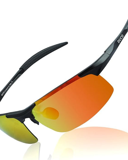 DUCO Mens Sports Polarized Sunglasses UV Protection Sunglasses for Men 8177s