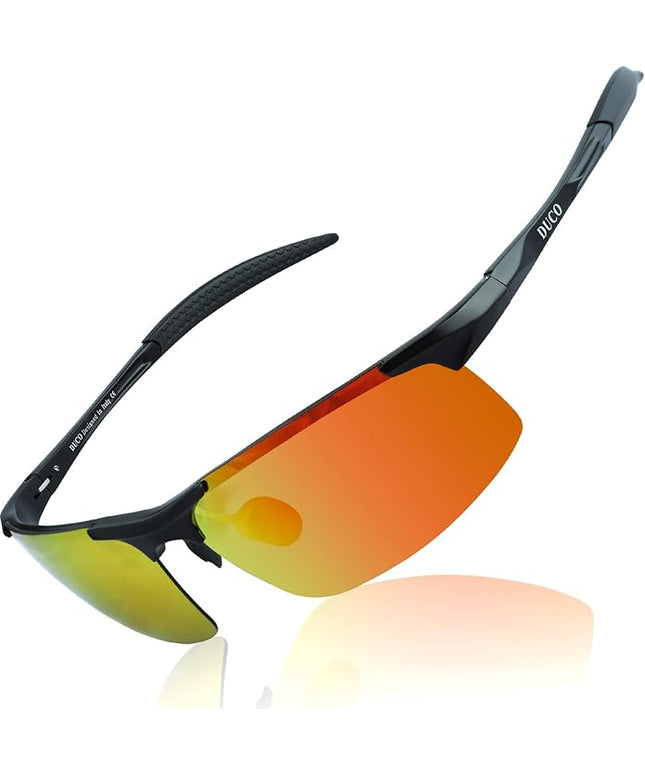 DUCO Mens Sports Polarized Sunglasses UV Protection Sunglasses for Men 8177s