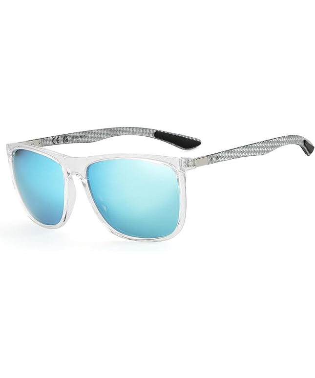 ZENOTTIC Square Polarized Sunglasses for Men Ultralight Carbon Fiber Sun Glasses Driving Fishing Golf Sports UV400 Protection