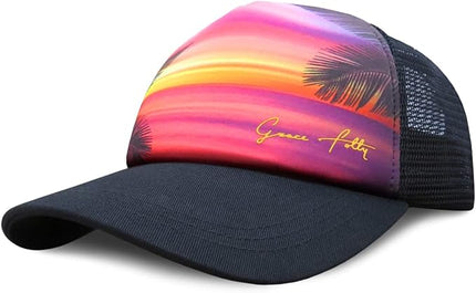 Grace Folly Foam Trucker Hat Snapback Mesh Baseball Cap for Men or Women