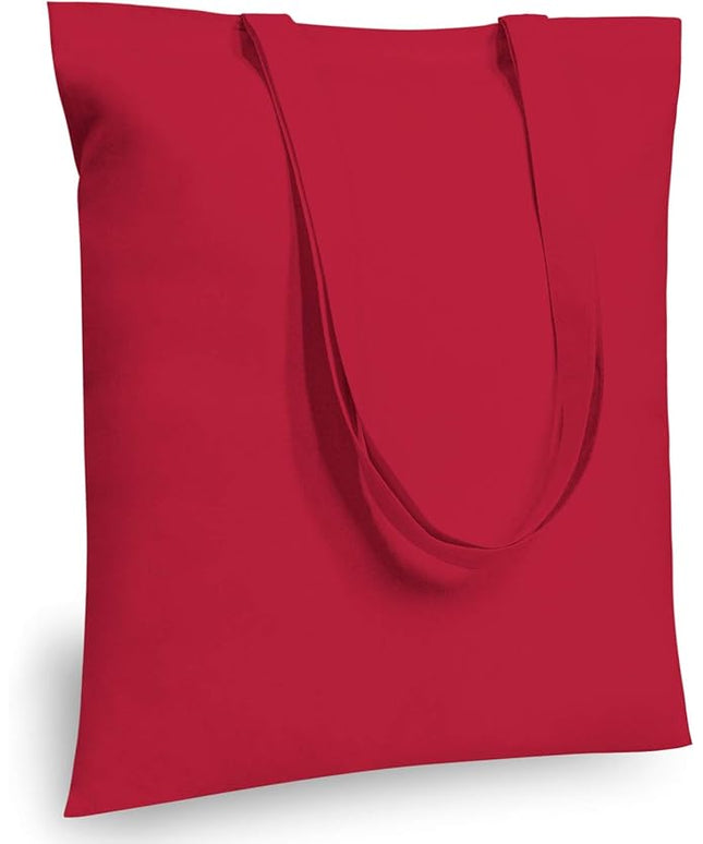 TOPDesign 24-Pack Economical 16"x15" Red Cotton Tote Bag, Lightweight Medium Reusable Grocery Shopping Cloth Bags, Suitable for DIY, Advertising, Promotion, Gift, Activity