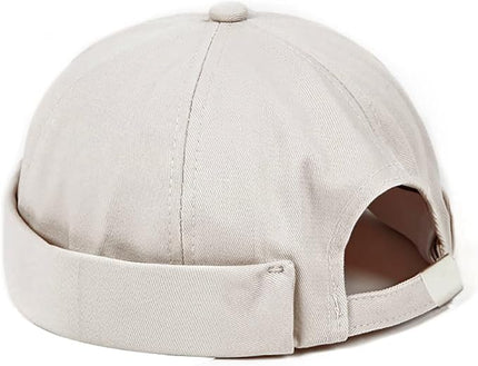 XYIYI Cotton Brimless Docker Cap Adjustable Street Casual Sailor Cap Skullcap Beanie Hat