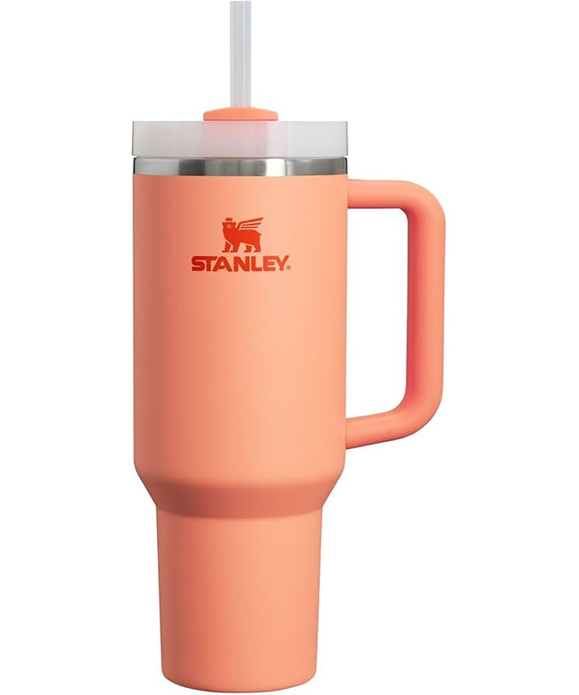 STANLEY Quencher H2.0 Tumbler with Handle and Straw 40 oz | Flowstate 3-Position Lid | Cup Holder Compatible for Travel | Insulated Stainless Steel Cup | BPA-Free | Nectarine