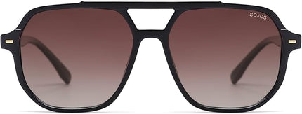 SOJOS Retro Trendy Aviator Polarized Sunglasses Men Women Vintage 70s Square Stylish Frame Sun Glasses SJ2283