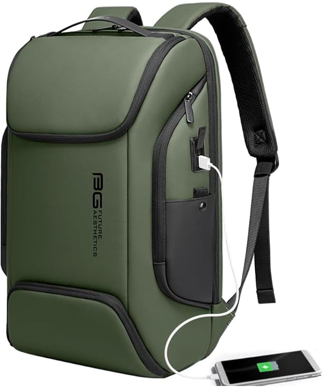 BANGE Business Laptop Smart backpack Can Hold 15.6 Inch Laptop Commute Backpack Carry on bag for men and women (Green)