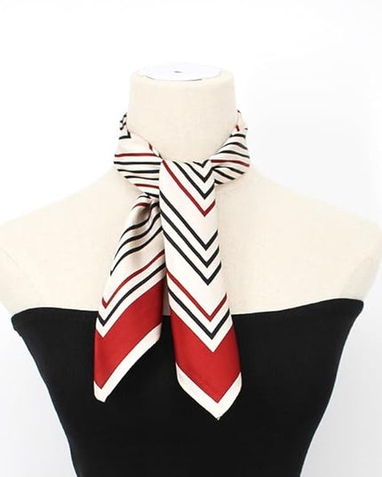ANDANTINO 100% Pure Mulberry Silk Small Square Scarves -21'' x 21''- Digital Printed Neckerchief –Women Men Lightweight Scarf