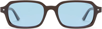 SOJOS Trendy Rectangle Polarized Sunglasses Womens Mens, Small Retro Fashion Thin Slim Square Sunnies SJ2610
