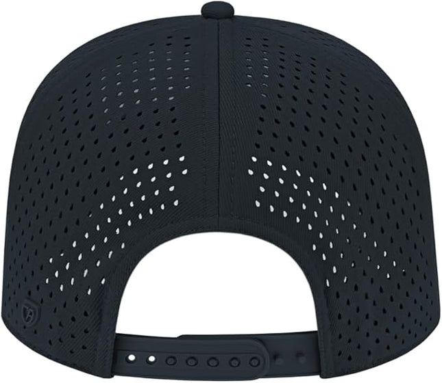 Cap America i8540 Premium Water-Resistant Perforated Medium Profile 5-Panel Cap w/UV Guard & Adjustable Snapback