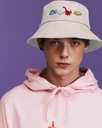 XYIYI Fashion Embroidery Bucket Hat Cotton Beach Fisherman Hats for Women Girls