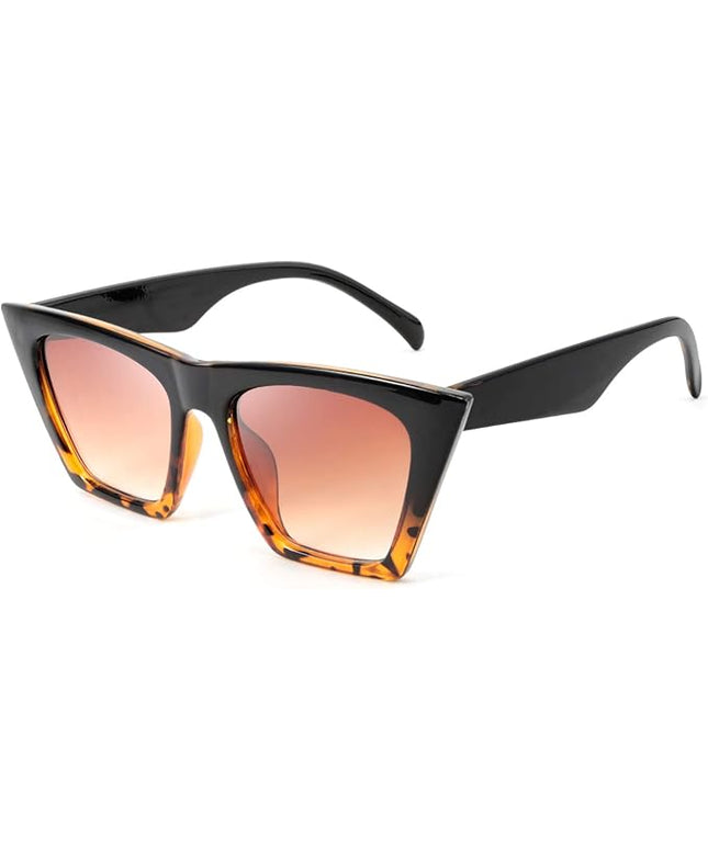 FEISEDY Vintage Square Cat Eye Sunglasses Women Trendy Cateye Sunglasses B2473