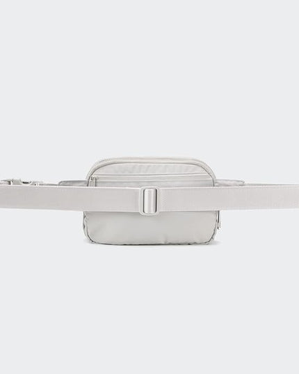 Pander Everywhere Belt Bag for Women, 5 Zipper Pockets Nylon Crossbody Fanny Pack Purse (Seal Grey)