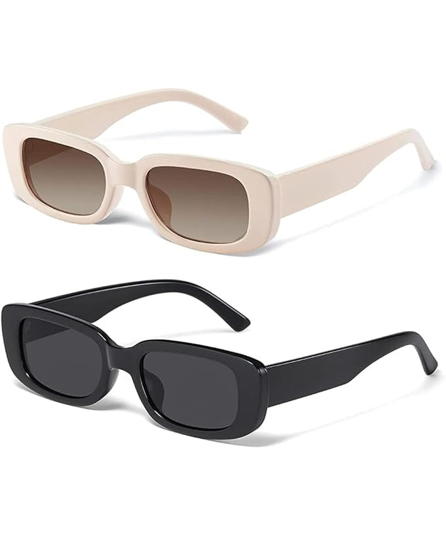 JASPIN Rectangle Sunglasses for Women Men Trendy Y2k Retro 90s Sun Glasses UV Protection Cool Square Frame