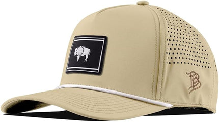 Branded Bills Wyoming Vintage PVC Curved 5 Panel Rope, Snapback Closure, Lightweight, Comfortable Baseball Cap