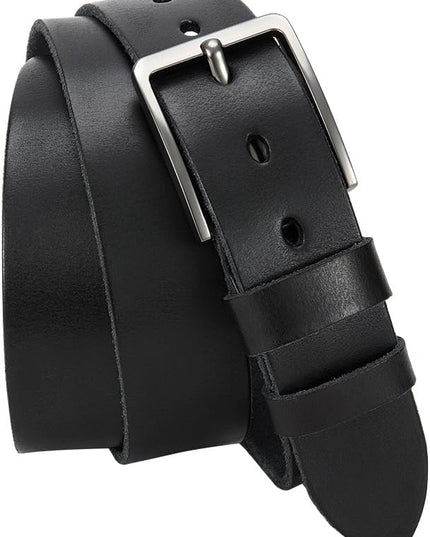 DOOPAI Men's Genuine Leather Casual Belt -Full Grain Leather Belt for Men- 1.5" Handmade Jeans Belt with Gift Box