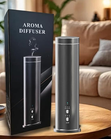 Waterless Diffuser, 1500 Sq Ft Coverage, Cold Air Tech, Quiet Smart Essential Oil Machine with App Bluetooth Control, Remote, Timer & Adjustable Mist, Whole House Scent for Home, Office, Hotel – Black