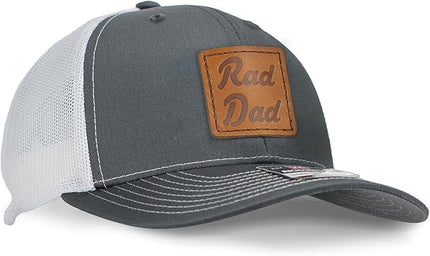 Oowee Products Custom Leather Patch Richardson 112 Trucker Hat, Cotton/Polyester Mesh, Snapback Closure, Handcrafted in USA