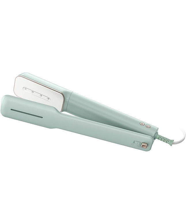 Newbealer 3in1 Clamp Travel Steam Iron with Global Voltage, 100-240V Clothes Steamer, Dry Ironing & 2 Steam Levels, Non-Stick Ceramic Soleplate, Auto-off, Self Cleaning, w/Detachable Clamp (Green)