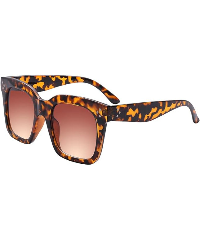 Vintage Women Oversized Sunglasses Designer Luxury Square Sun Glasses UV400 Protection Flat Lens