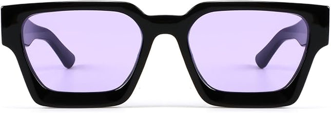 Trendy Square Sunglasses for Men Women Fashion Thick Rectangle Sun Glasses UV Protection Shades Designer Style