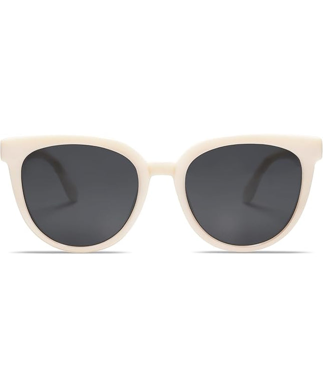 SOJOS Trendy Cat Eye Round Polarized Sunglasses for Women Fashion UV Protection Sunnies Sunglasses SJ2175