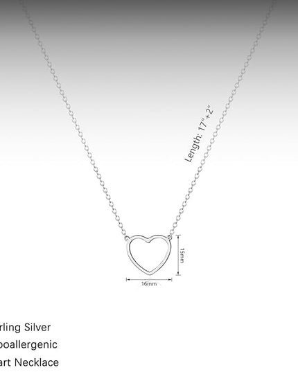 Cute Heart Necklace Dainty 18k Gold Plated Tiny Heart Pendant Choker Necklaces Small Gold Love Open Heart Chain Necklace for Women Simple Gold Necklace for Women Trendy Jewelry